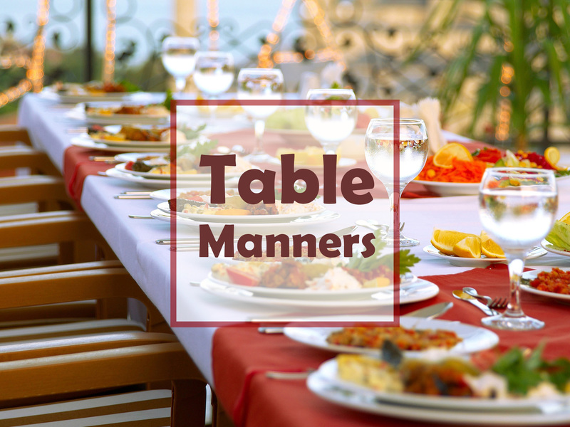 Table Manners Daily Etiquette